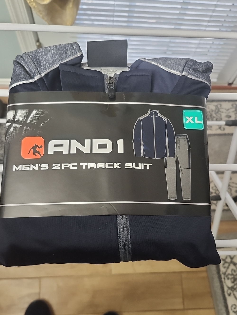 AND1 Men's Navy and Gray 2-Piece Track Suit